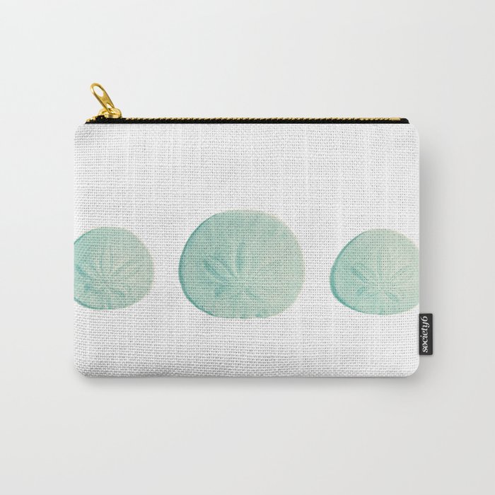 Pacific Ocean Sand Dollars Northwest Beach Nautical Seashell Turquoise Nature Pattern Collection  Carry-All Pouch
