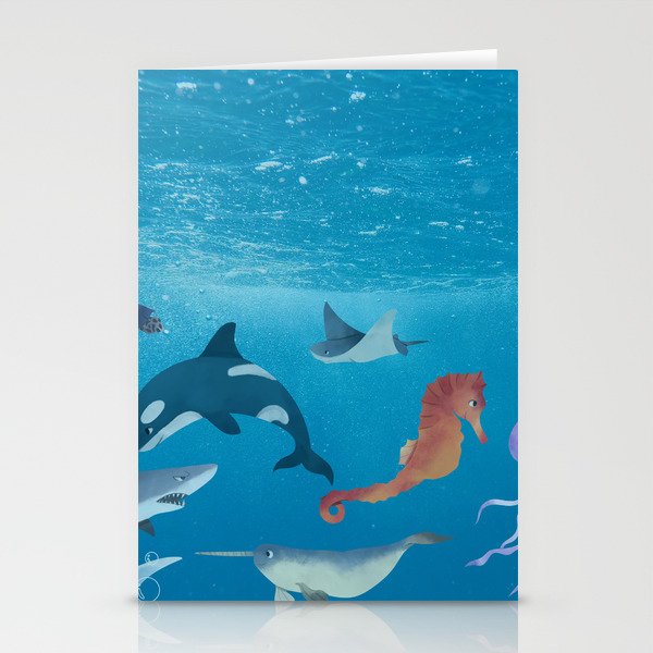 Beautiful Deep Sea Fish Stationery Cards