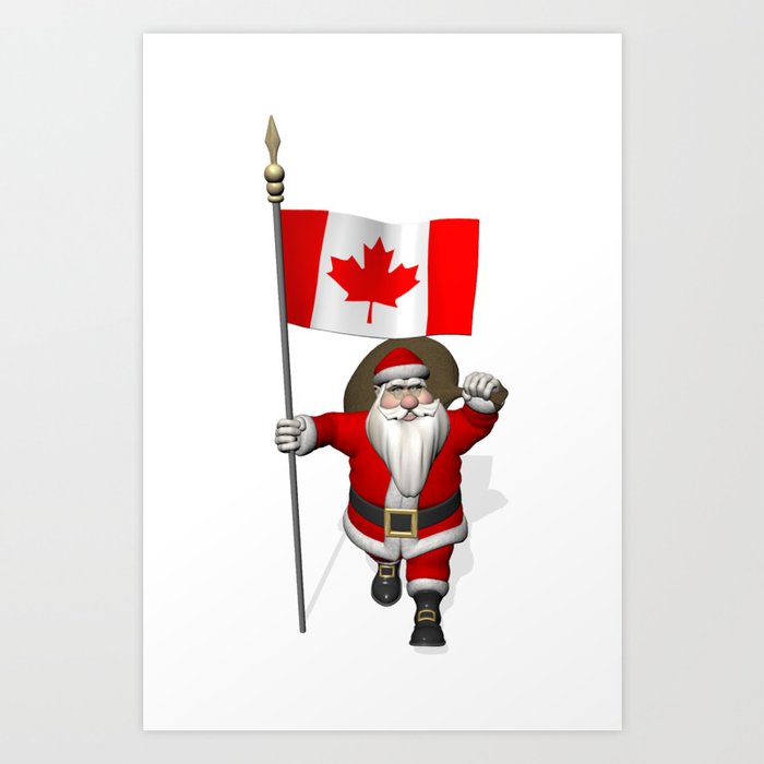 Claus Visiting Canada Print by EMangl | Society6