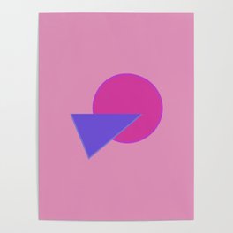 Pink Circle, Purple Triangle Poster