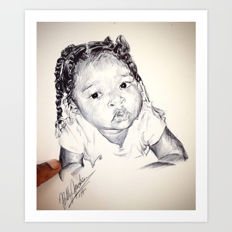 Cute Lil Baby Art Print By Billyhjackson Society6