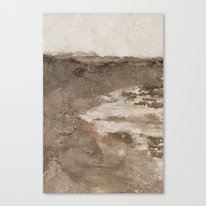 Neutral Painting Seascape | Coastal 1/3 Canvas Print