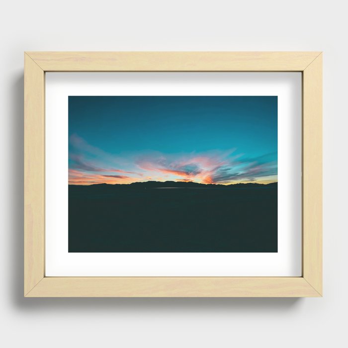Cotton Candy Skies || Nevada Recessed Framed Print