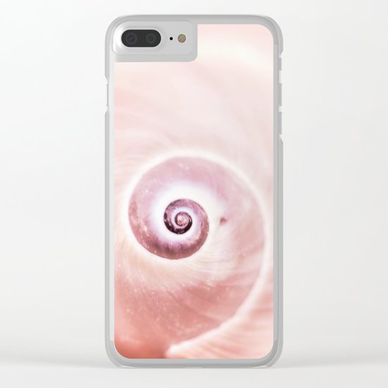 Dream of last summer II - Snail Shell in pink Clear iPhone Case