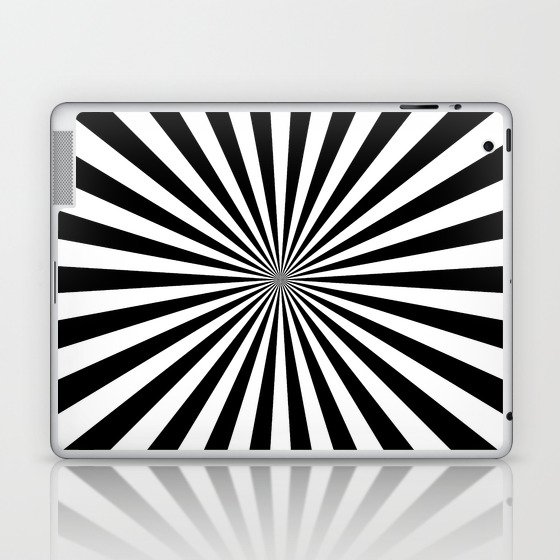 Starburst (Black/White) Laptop & iPad Skin