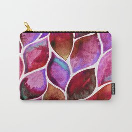 Watercolor Leaves bright violet Carry-All Pouch