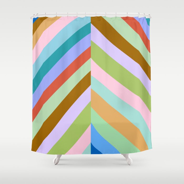 Rainbow Split Shower Curtain