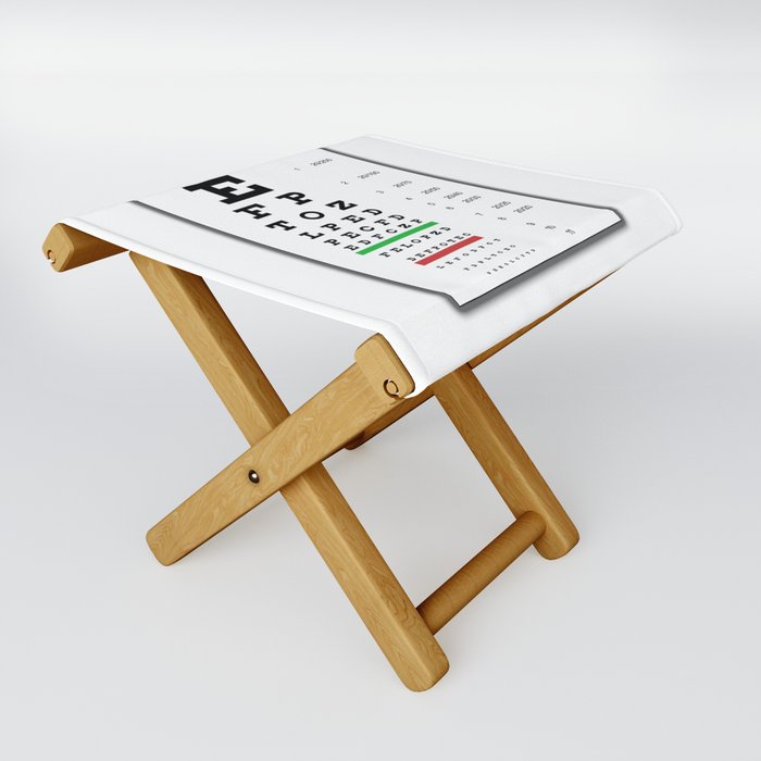 EYE CHART. Snellen Test. Folding Stool