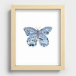 Blue Butterfly Recessed Framed Print