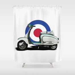 Mod scooter Shower Curtain