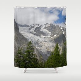 Fir tree Forest Snowy Mountains Alpine Landscape Shower Curtain