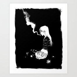 Cigarette Break Art Print
