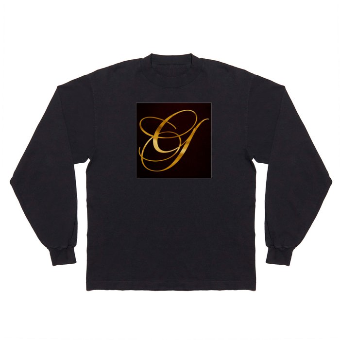 Golden letter G in vintage design Long Sleeve T Shirt