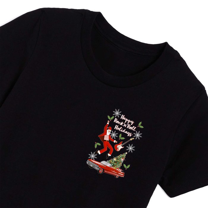 Dancing Santa & Vintage Car Kids T Shirt