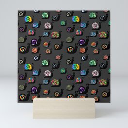 Colourful Snails Mini Art Print