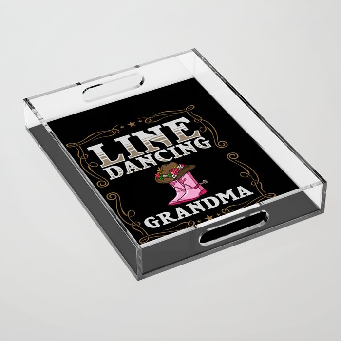 Line Dance Music Song Country Dancing Lessons Acrylic Tray