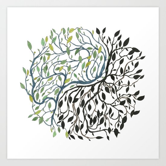 Yin, Yang Art Print