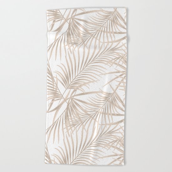 Palm leaves 4 Beach Towel