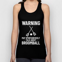 Broomball Stick Game Ball Player Unisex Tank Top
