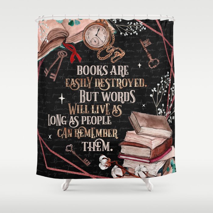 Shatter Me - Books Are Easily Destroyed - Tahereh Mafi Shower Curtain