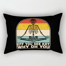 EFF You See Kay Why Oh You Skeleton Yogas Vintage Rectangular Pillow