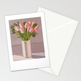 Pink Tulips Stationery Cards