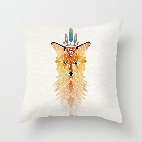 fox spirit Throw Pillow