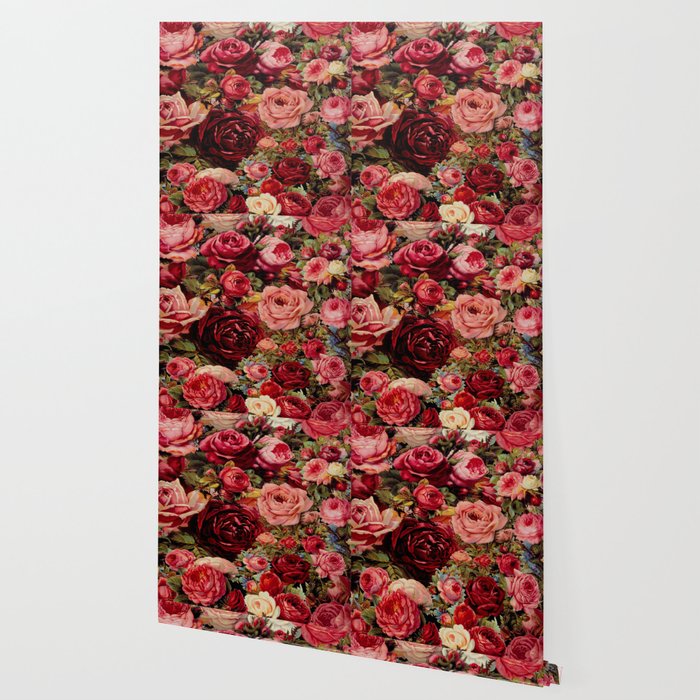 Vintage Roses Wallpaper By Suzannecarter Society6