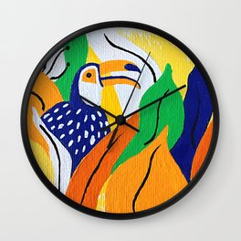 Toucan Painting Wall Clock | Painting, Toucan, Birds, Foliage, Colourfultoucan, Colorfultoucan, Orange, Acrylic, Bird, Nature 