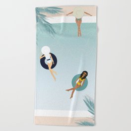 Summer Pool Day with friends Beach Towel