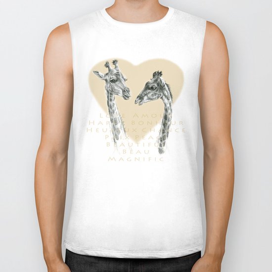 Giraffes love G055bis Biker Tank