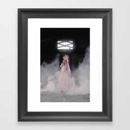 Woman Emerging from Smoke Framed Art Print