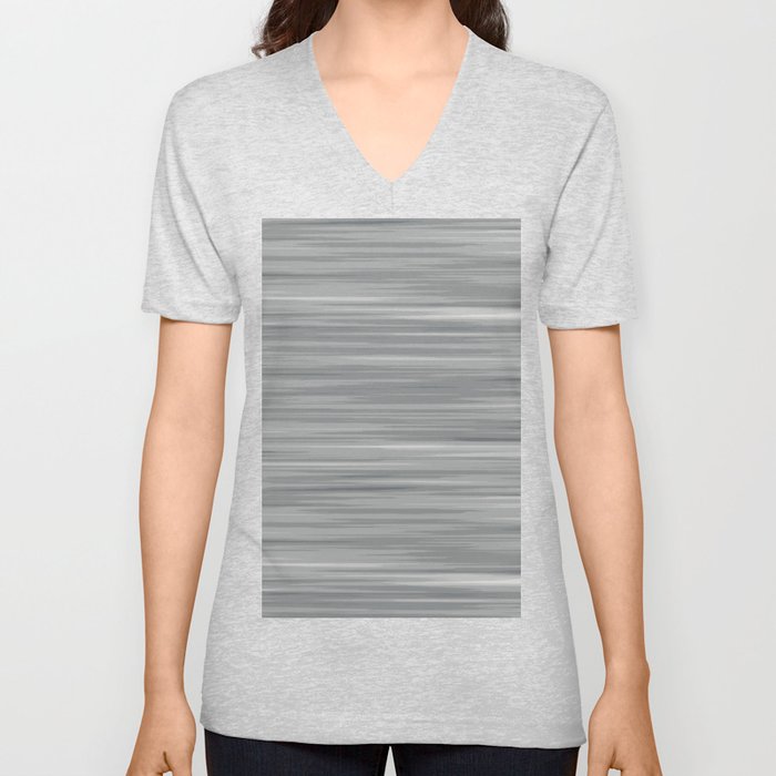 Colored Pencil Abstract Black & White V Neck T Shirt