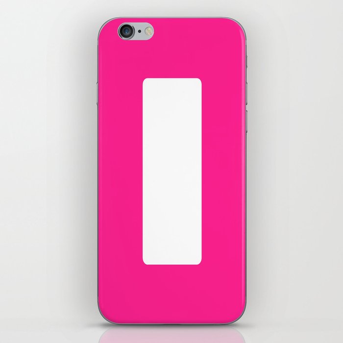 l (White & Dark Pink Letter) iPhone Skin