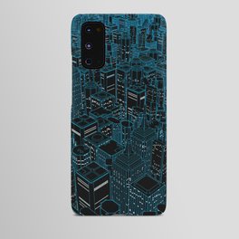 Night light city / Lineart city in blue Android Case