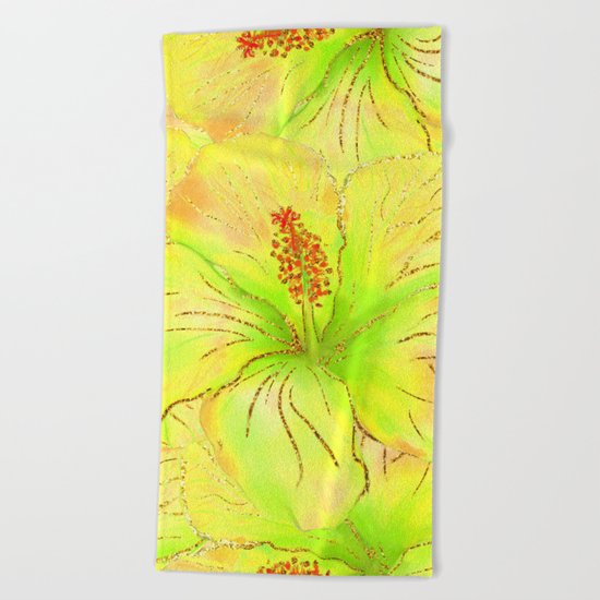 Summer glitter #10 Beach Towel