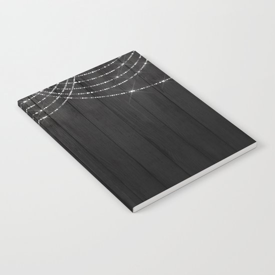 Fairy Lights on Wood 03 Notebook