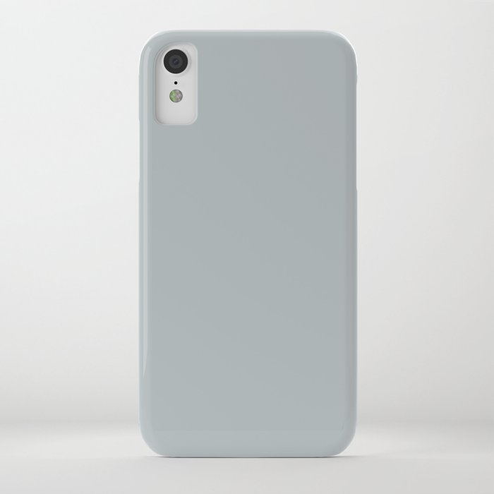 Light Pastel Slate Blue Gray Solid Color Parable to Valspar Autumn Fog 4007- 1B iPhone Case by Simply_Solid_Colors_ Now_Over_4000_Essen