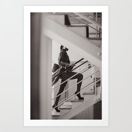 in the stairwell Art Print
