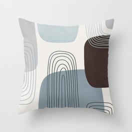 Freehand Abstract Color Block Throw Pillow