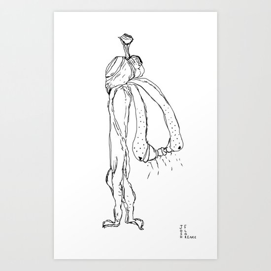 Kissing Ducks Art Print
