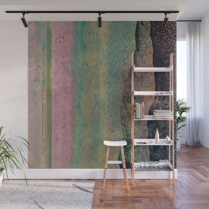 pink and green velvet characteristics fabric finish Wall Mural