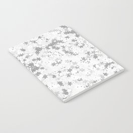 Floral gray cement wall Notebook