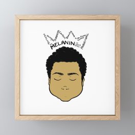 Melanin Crown - Boy 4 - Digital Drawing Framed Mini Art Print