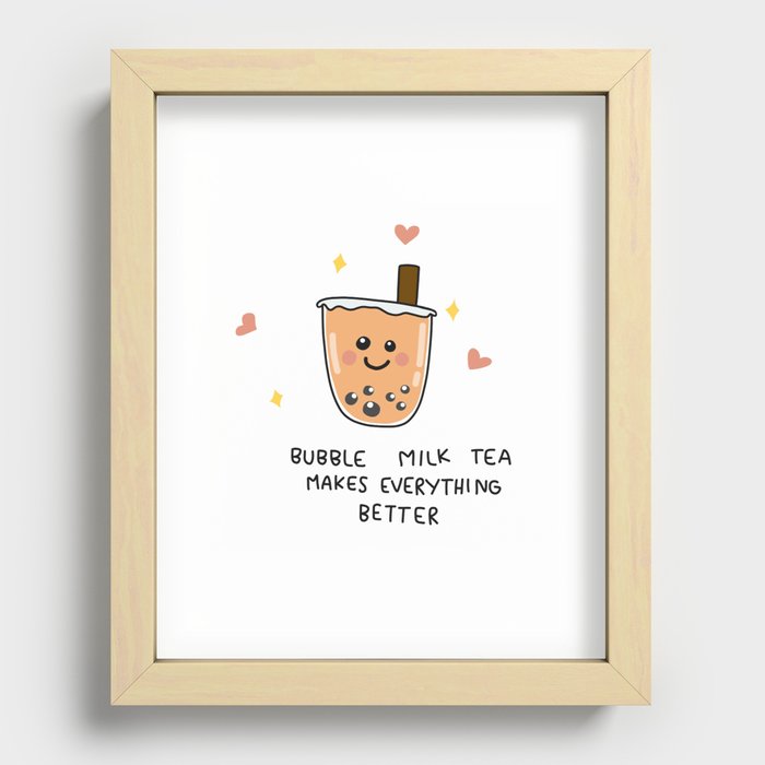 bubble tea everything Recessed Framed Print