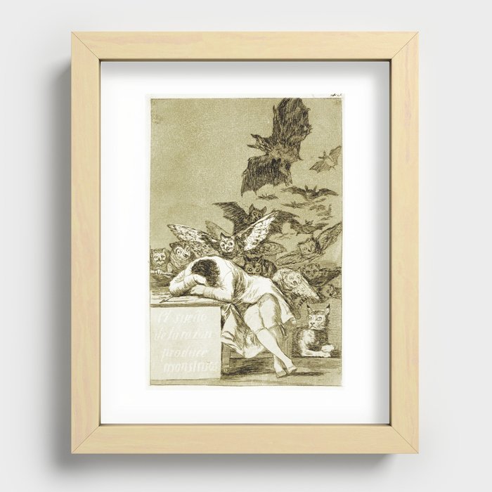 Francisco Goya - The Sleep Of Reason Produces Monsters Recessed Framed Print