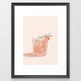 Gin Fizz Cocktail Framed Art Print
