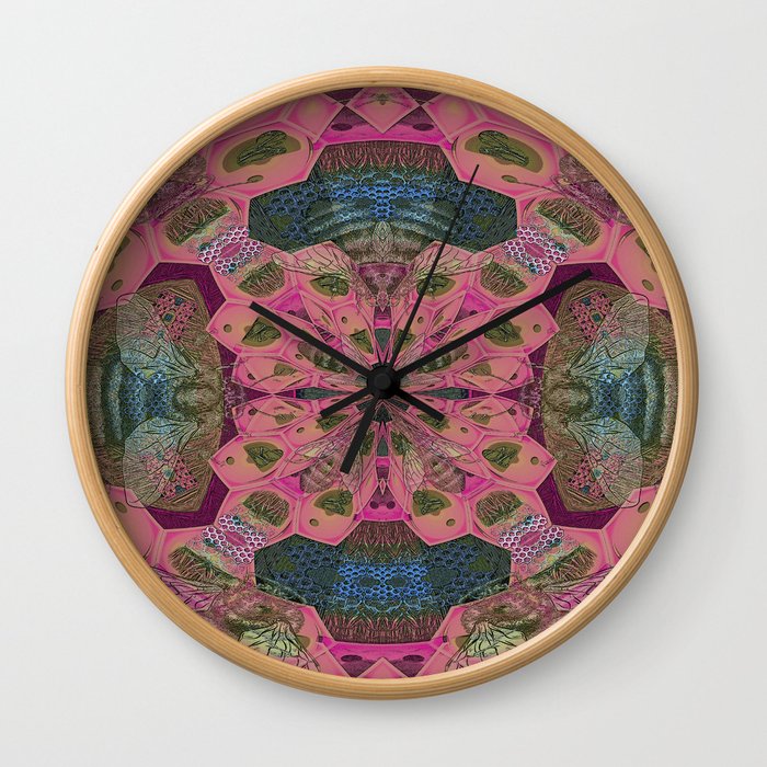 Vintage Queen Bee Mandala Wall Clock