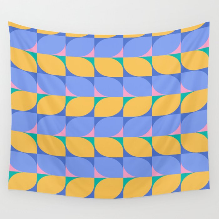 Abstract Patterned Shapes II Wall Tapestry