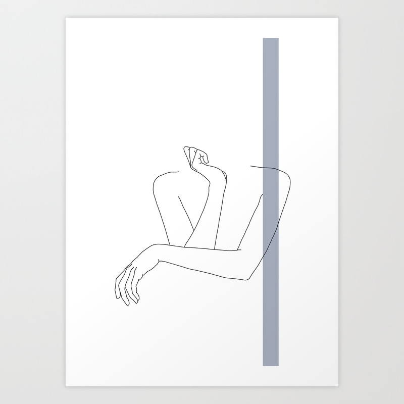 Crossed Arms Line Drawing Anna Stripe Art Print By Thecolourstudy Society6 Download folding arms images and photos. society6